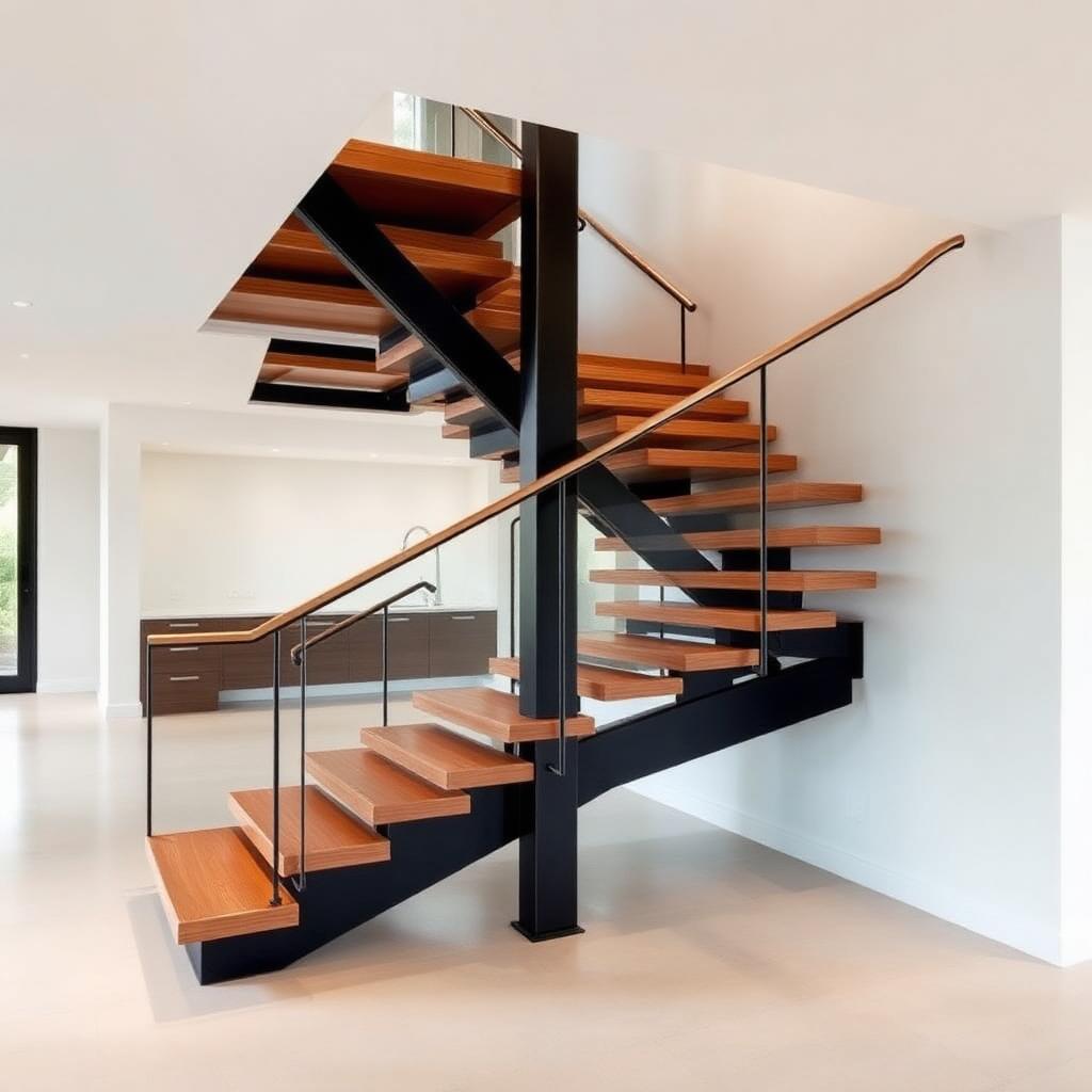 Escadas de Madeira — Escadas de madeira sob medida, com estrutura precisa, degraus firmes e...